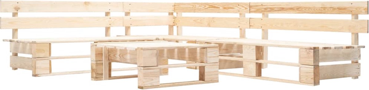 Vidaxl 4-delige Loungeset Pallet Hout Naturel - Marrón