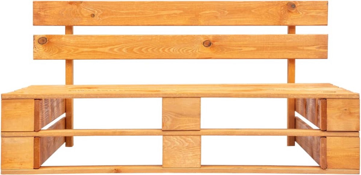 Vidaxl Tuinbank Met Zandkleurige Kussens Pallet Grenenhout - Beige