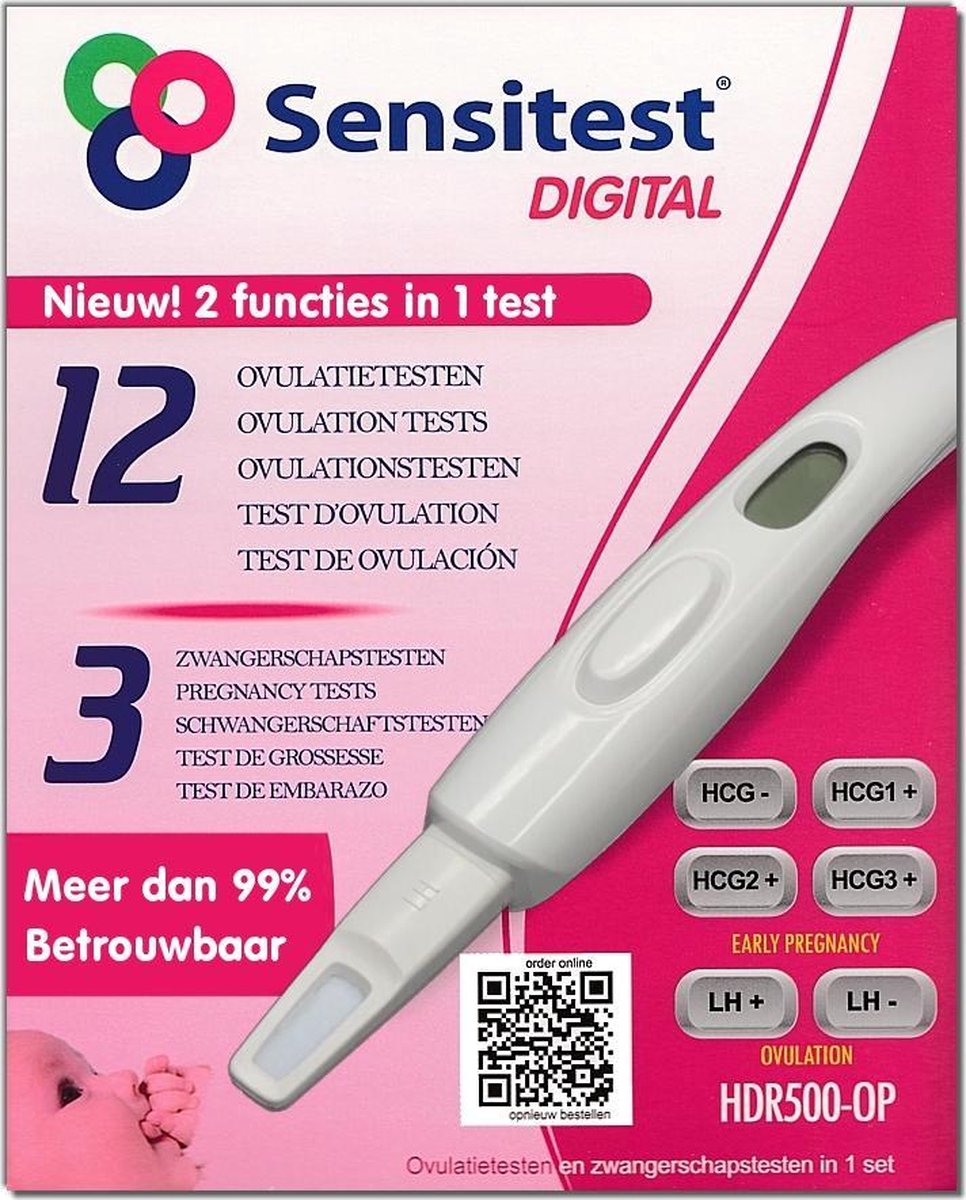 Sensitest Digital Test 12 Ovulatietesten En 3 Zwangerschapstesten
