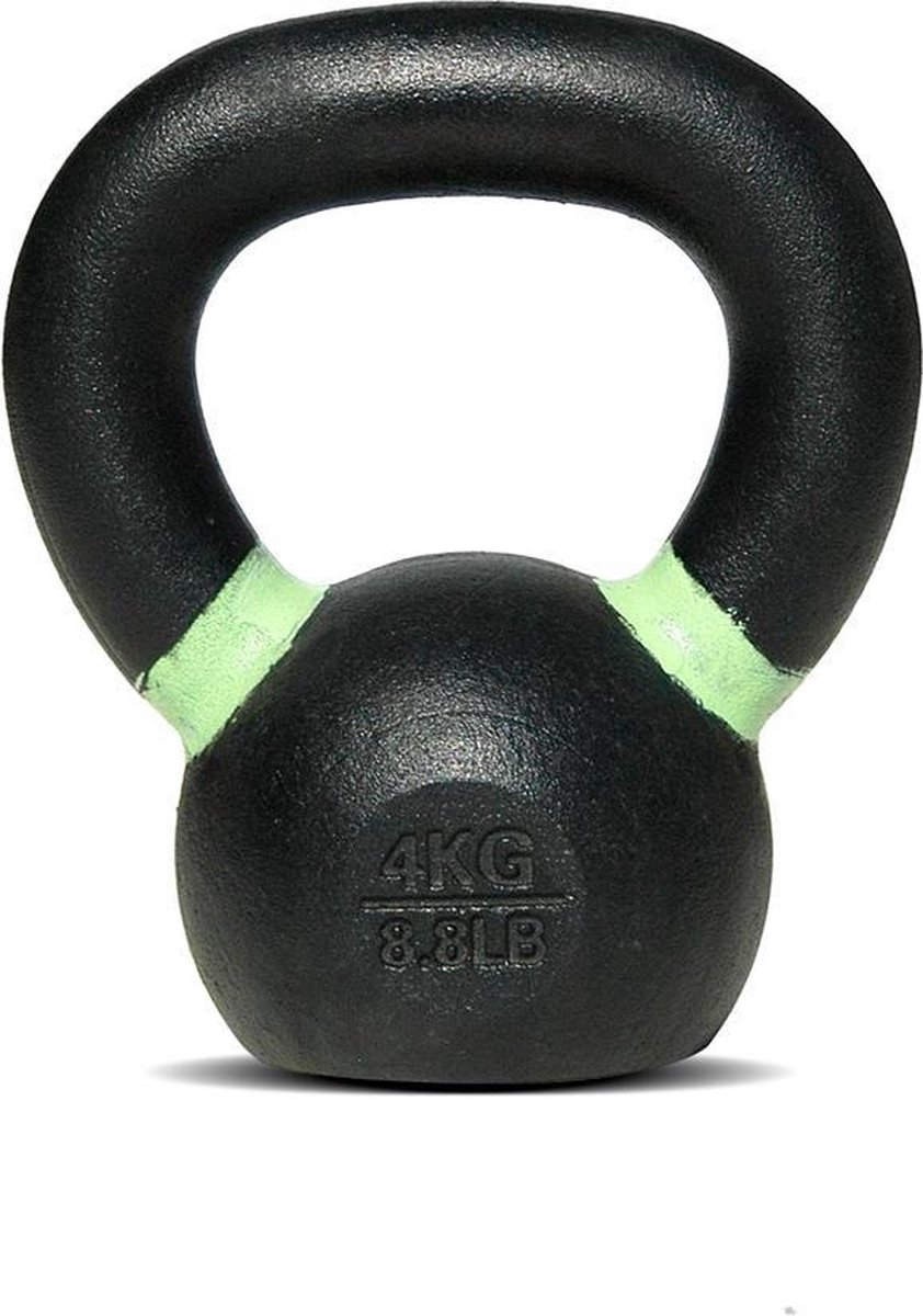 BodyTrading - Powder Coated - Kettlebell - Per Stuk - 4 Kg - Lichtgroen