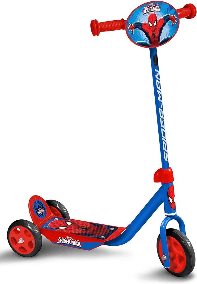 Marvel Kinderstep Spider-man 3-wiel Kinderstep Jongens Voetrem - Blauw