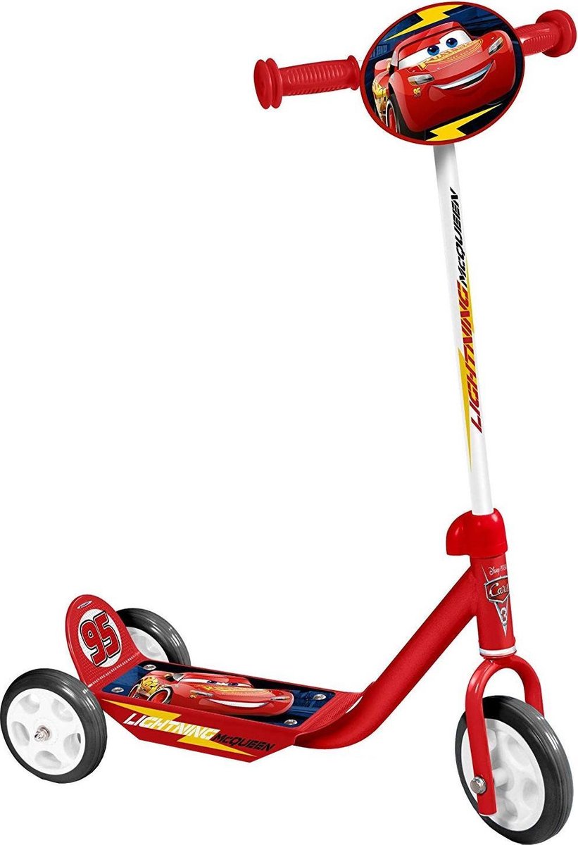 Disney Kinderstep Cars 3-wiel Kinderstep Jongens Voetrem - Rood