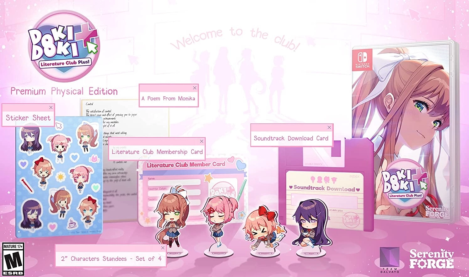 Serenity Forge Doki Doki Literature Club Plus! Premium Physical Edition