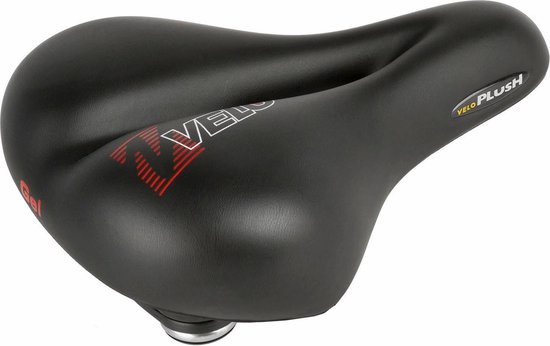 Velo Zadel Plush Gel Elasto Heren (Vacuum Technology) - Zwart