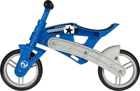 Nijdam Loopfiets Verstelbaar N Rider Loopfiets Met 2 Wielen 10 Inch Junior - Blauw