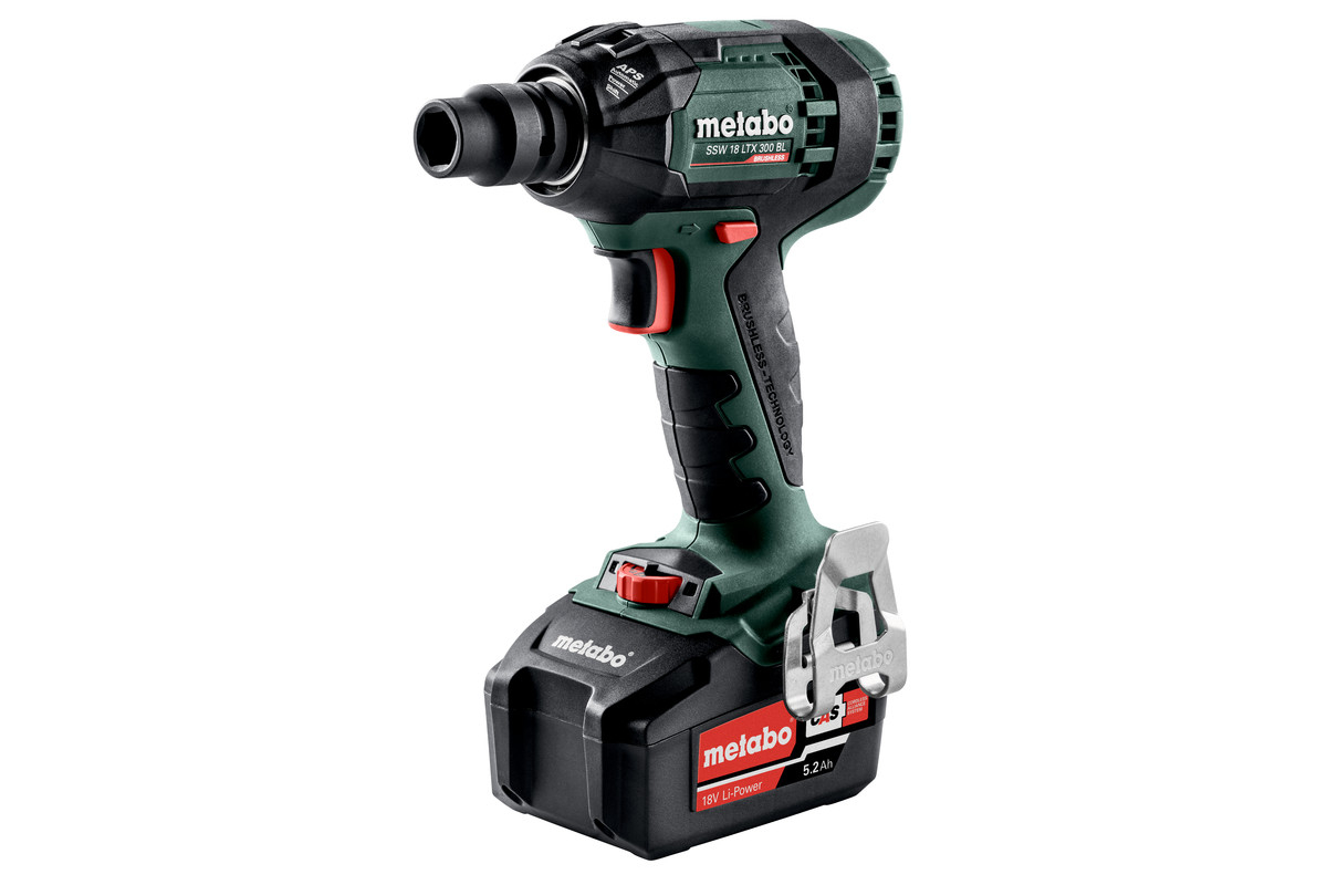 Metabo SSW 18 LTX 300 BL Accu-slagmoersleutel | 18 V | 2 x 5.2 Ah, ASC 55 | In x