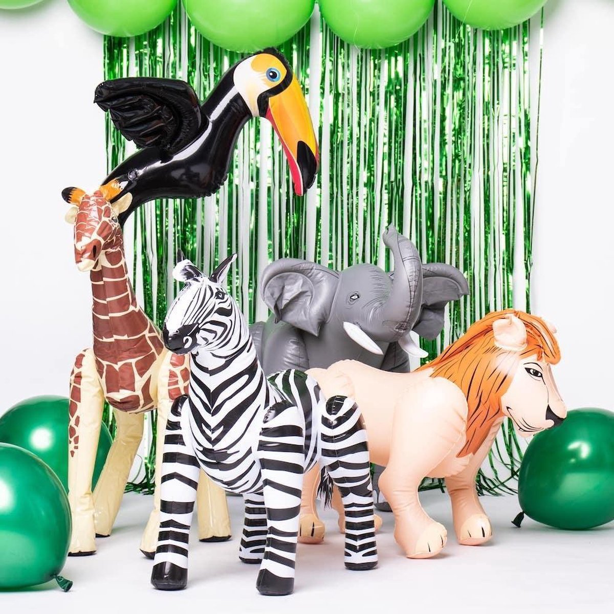 Folat opblaasbare zebra 60 x 55 cm zwart/wit