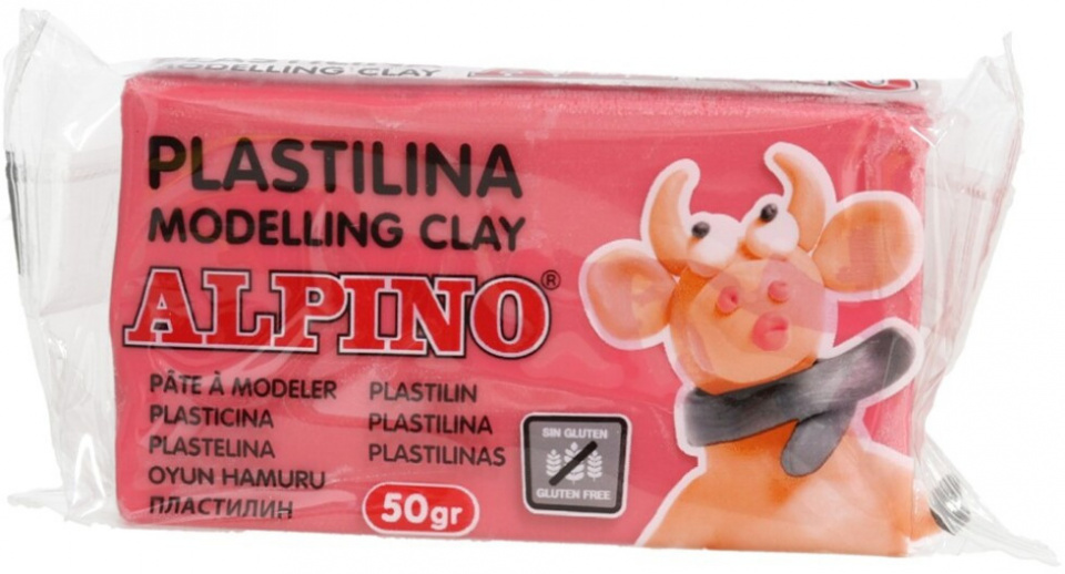 Alpino boetseerklei 50 gram - Rosa