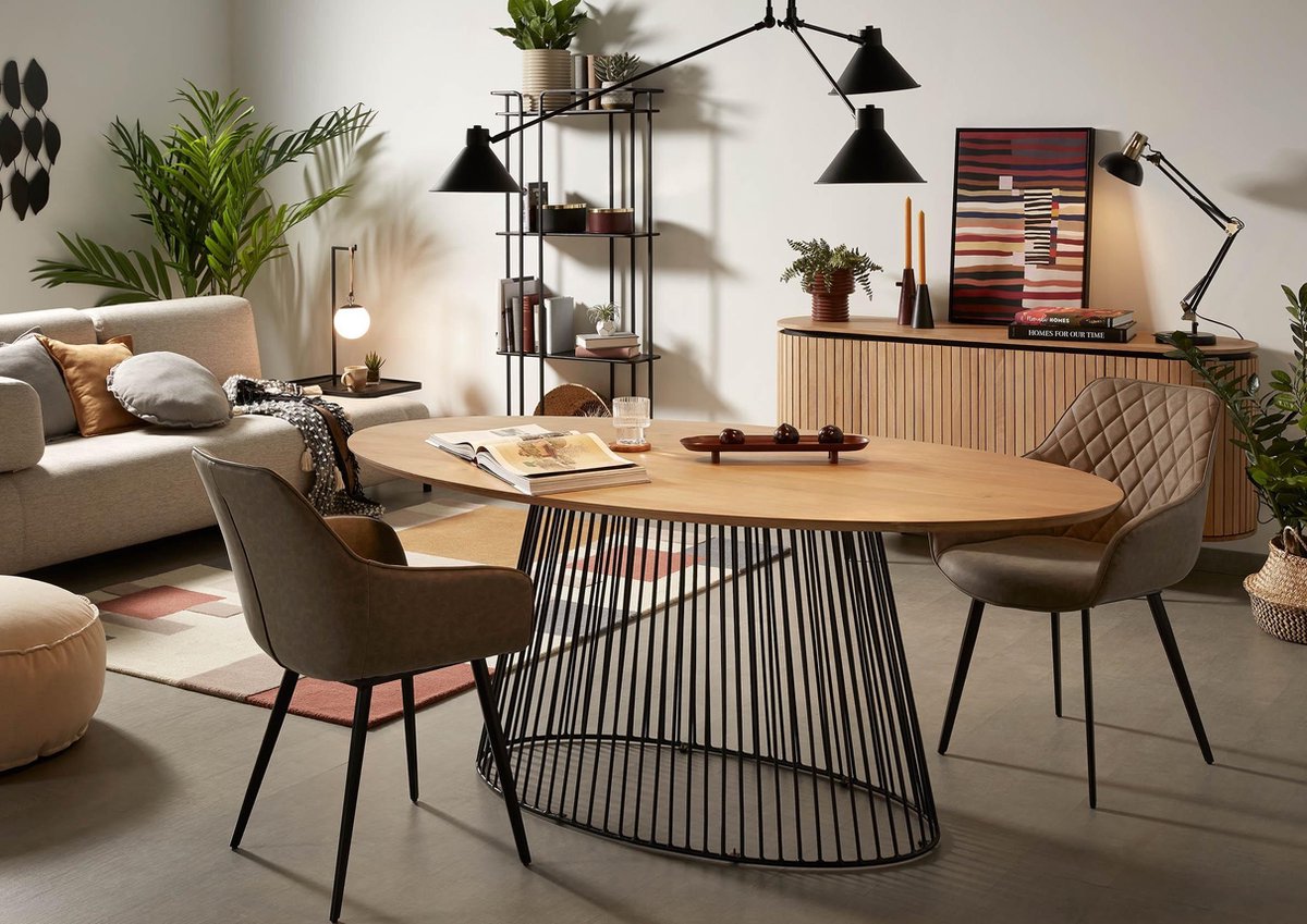 Kave Home Amira Eetkamerstoel - Bruin