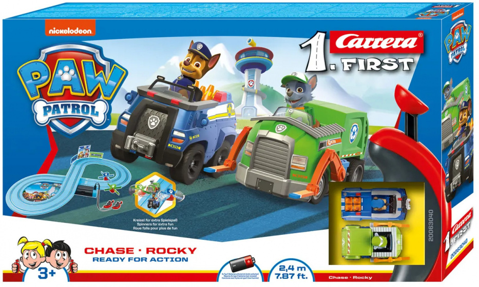 Carrera racebaanset PAWPatrol Ready for Action lichtblauw