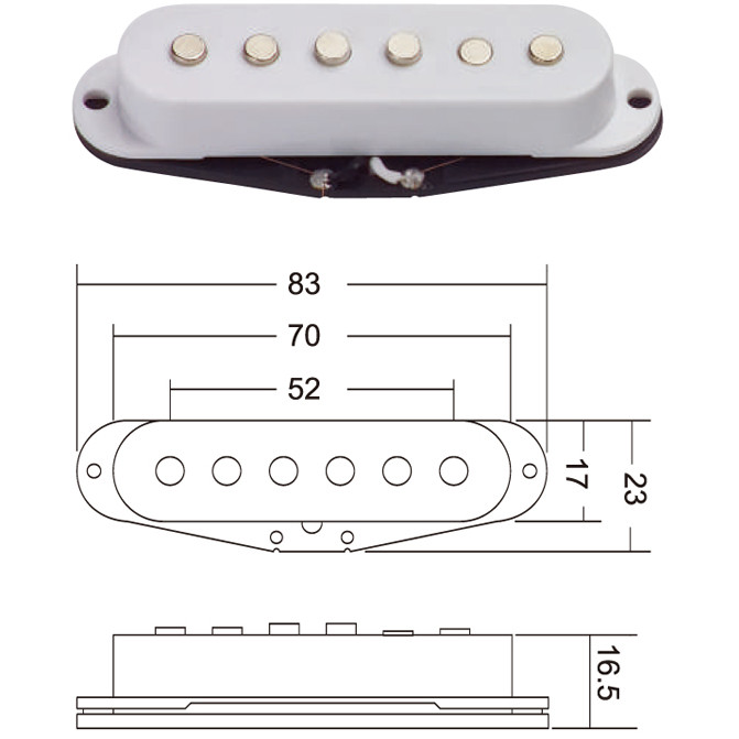 Fazley 10577 single-coil (middenpositie) voor elektrische gitaar