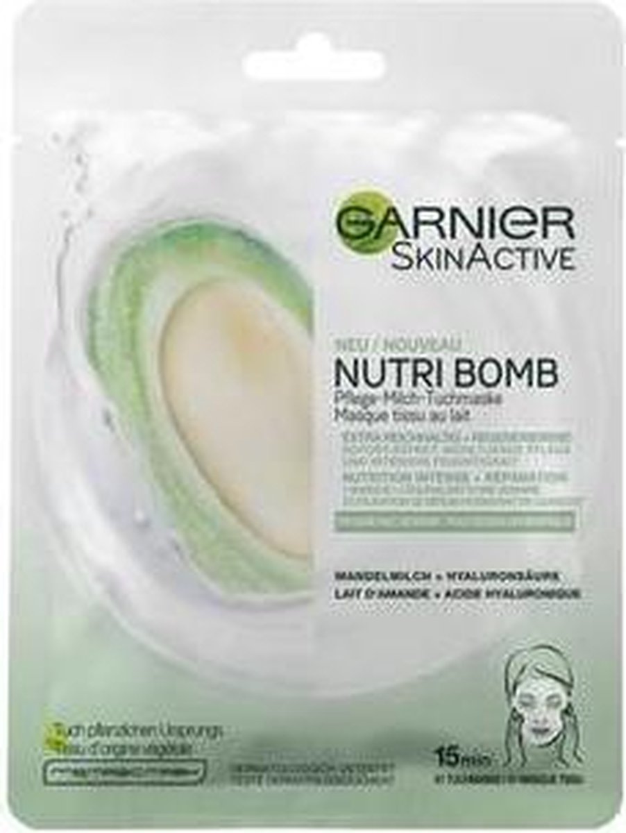 Garnier Skinactive Face Nutri Bomb Amandel Tissue Masker 140g 28g