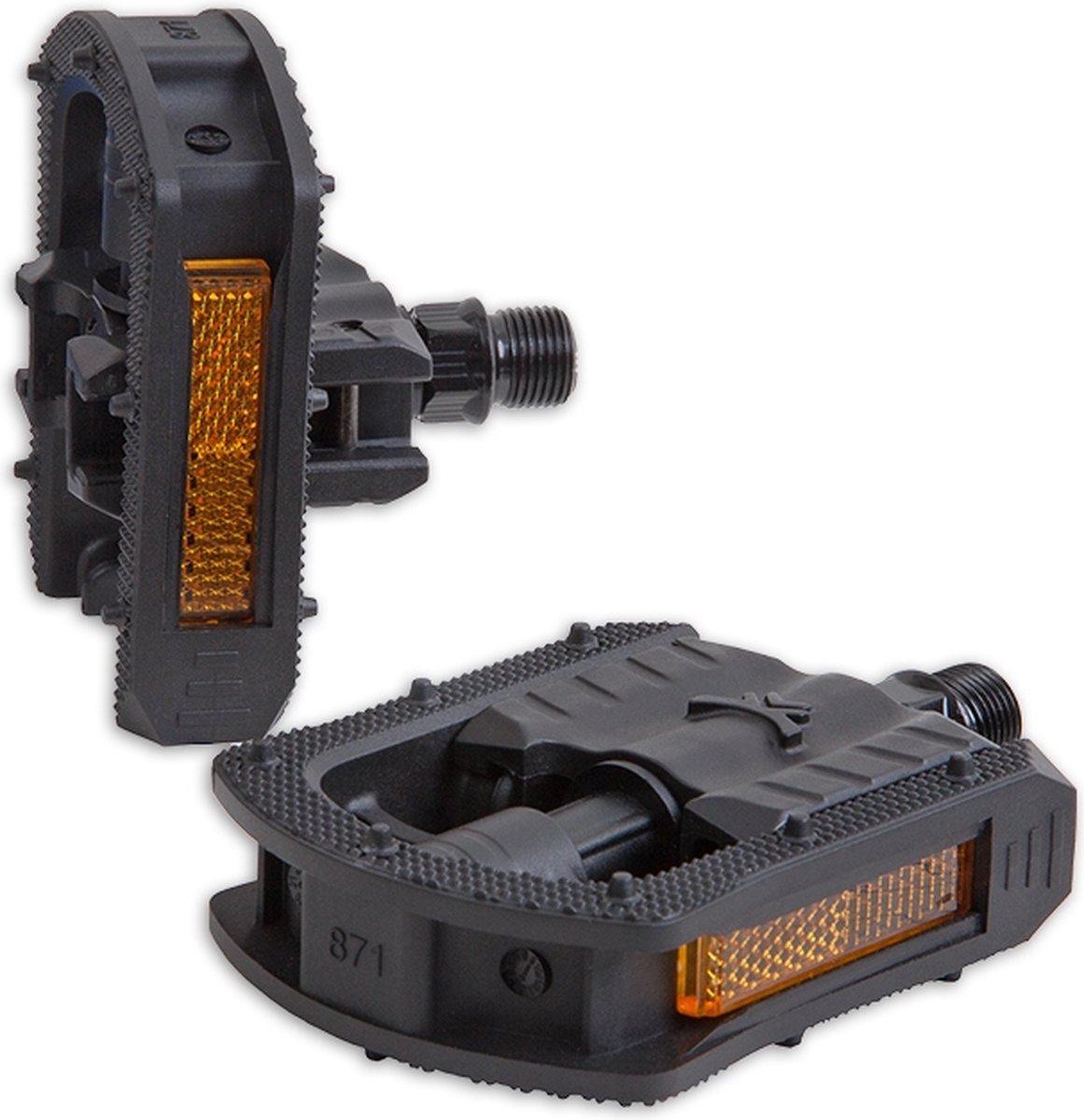 Lynx vouwpedalen 9/16 inch ZU bearing antislip - Zwart