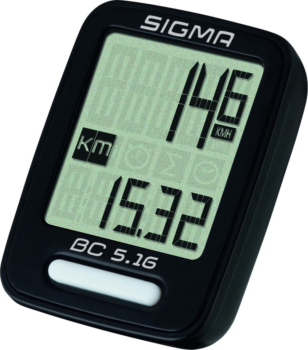 Sigma Fietscomputer Bc 5.16 - Zwart
