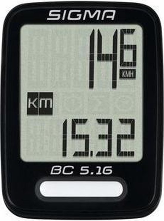 Sigma Fietscomputer Bc 5.16 - Zwart