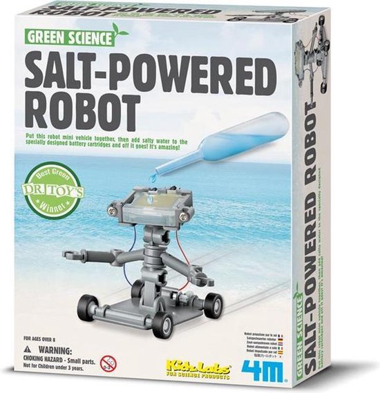 4M Kidzlabs Green Science Zout Water Power Robot - Grijs