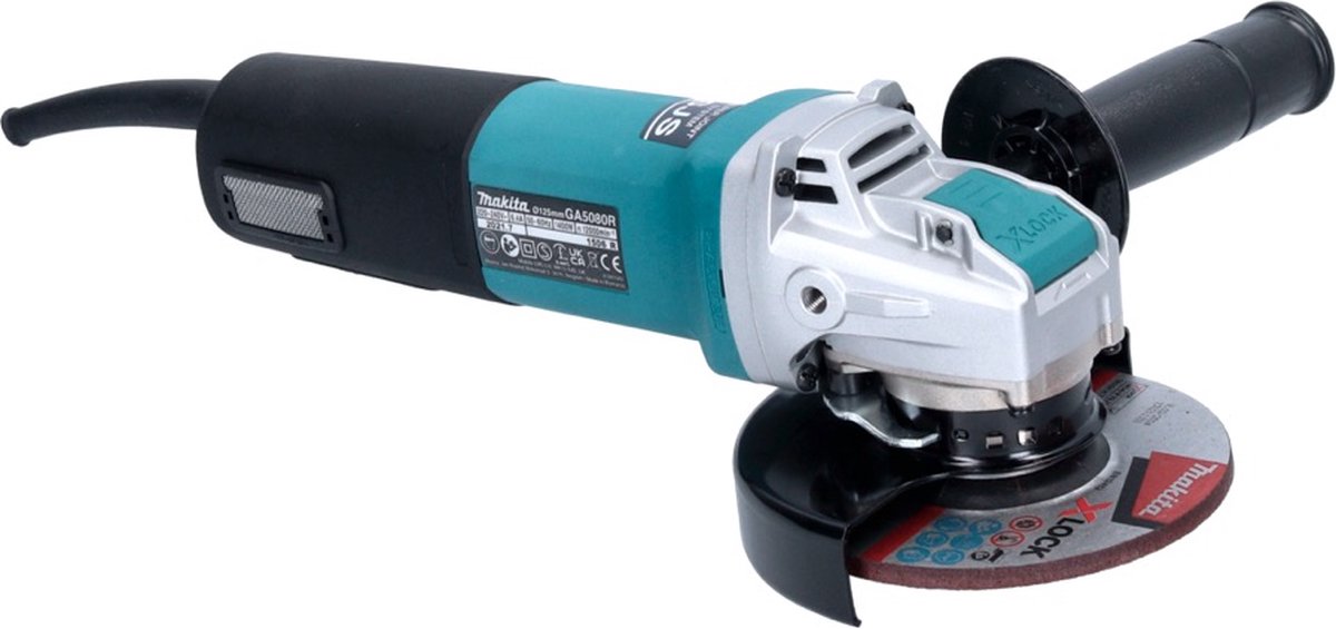 Makita GA5080RX02 | Haakse slijper | 230 V | 125 mm | X-LOCK | met vastzetschakelaar