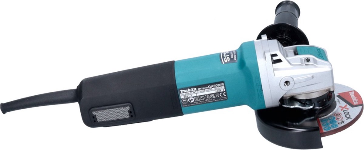 Makita GA5080RX02 | Haakse slijper | 230 V | 125 mm | X-LOCK | met vastzetschakelaar