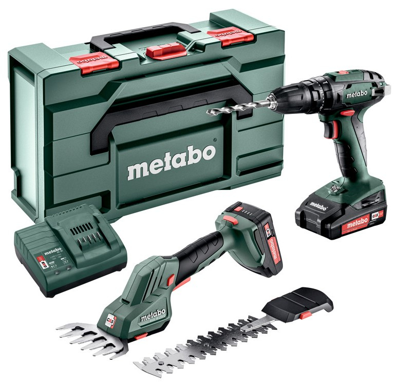 Metabo Accu Combo Set 2.2.4 | 18 V | SB 18 (Accu klopboormachine) + SGS 18 LTX Q (Accu Struik- en Grasschaar | In x