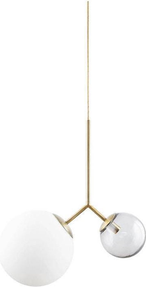 House Doctor Hanglamp Glas/Metaal Twice E14 - 70 cm - Goud