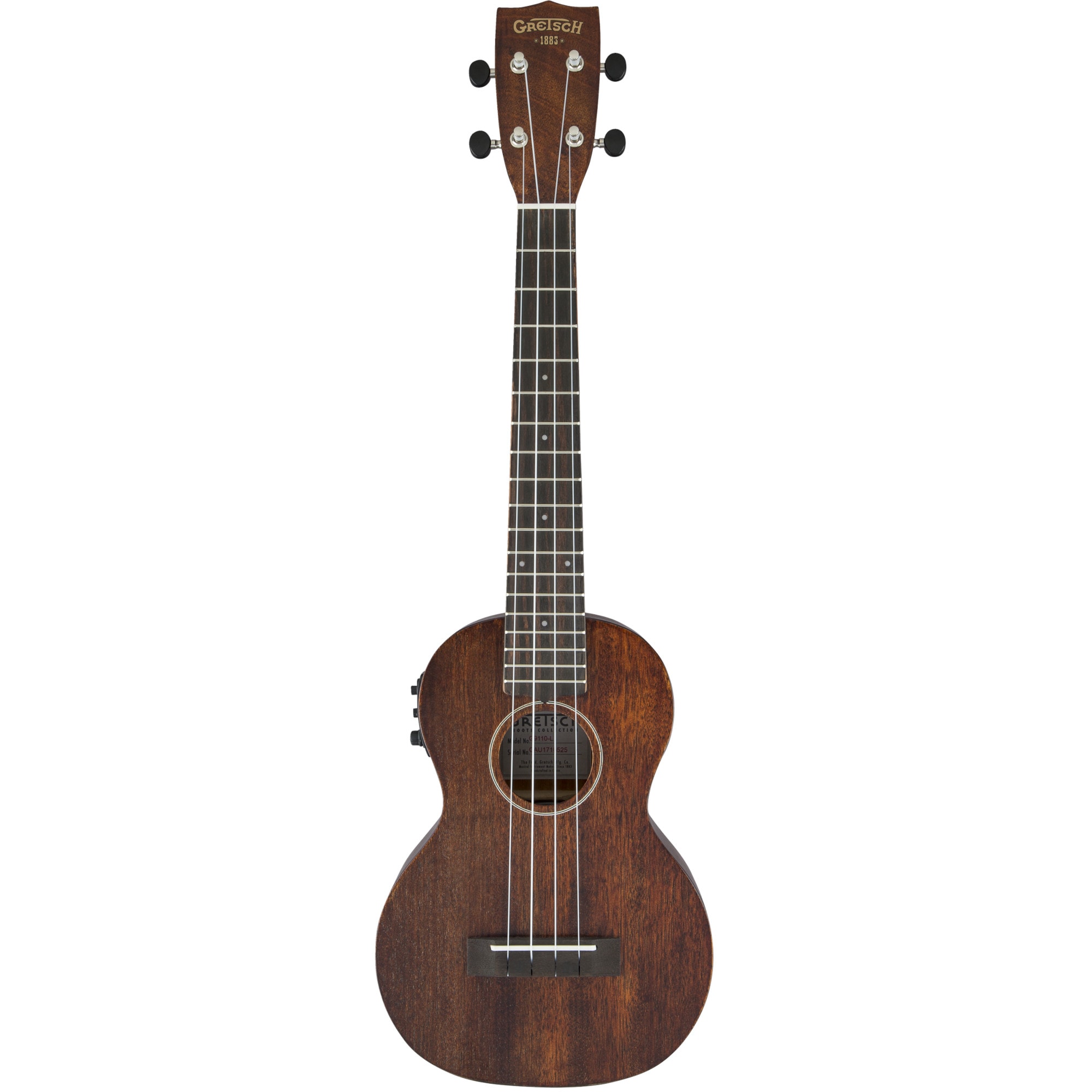 Gretsch G9110-L A.E. Concert Long-Neck Ukulele elektrisch-akoestische concert ukelele met gigbag