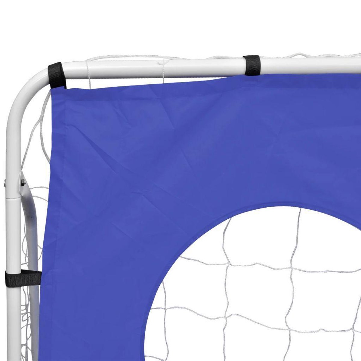 Voetbaldoel Met Richtmuur 240 X 92 X 150 Cm - Blauw
