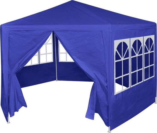 Vidaxl Feesttent Met 6 Zijwanden 2x2 M - Blauw