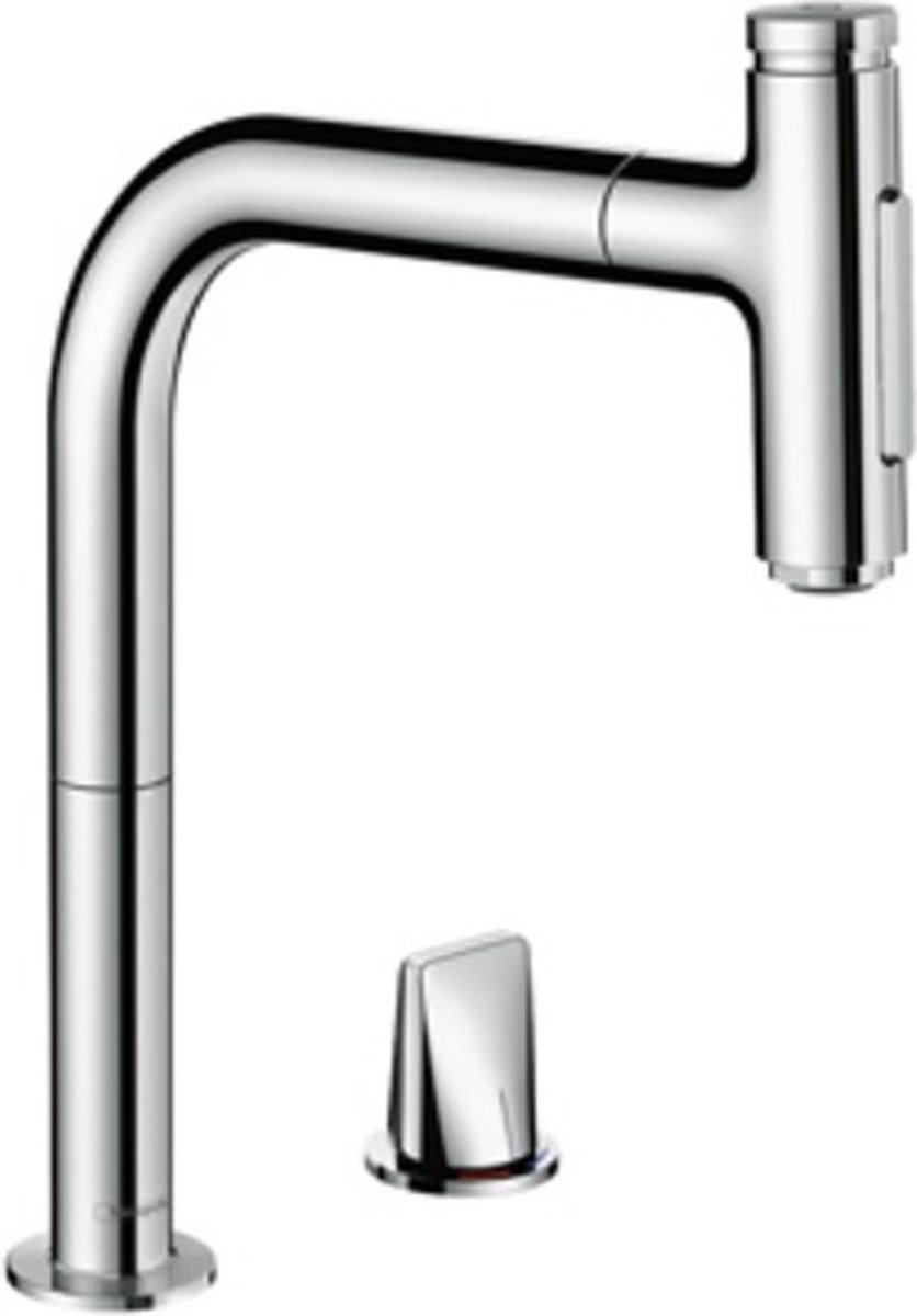 Hansgrohe M71 2-gats keukenkraan met uittrekbare handdouche RVS 73818800