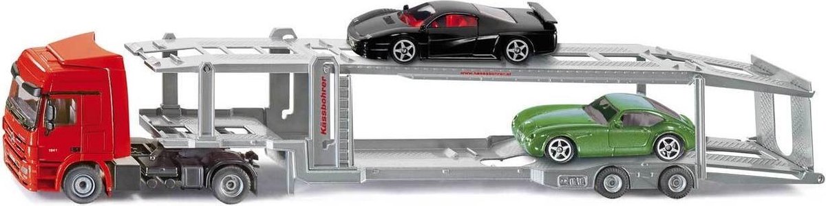 Siku vrachtwagen met transporter en sportwagens rood/zilver (3934) - Grijs