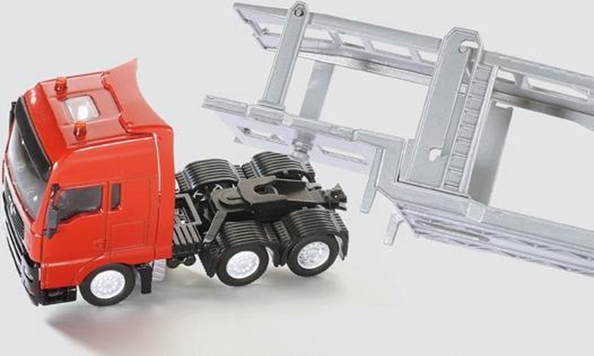 Siku vrachtwagen met transporter en sportwagens rood/zilver (3934) - Grijs