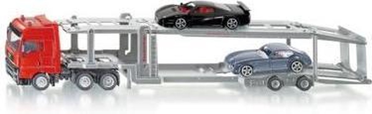 Siku vrachtwagen met transporter en sportwagens rood/zilver (3934) - Grijs