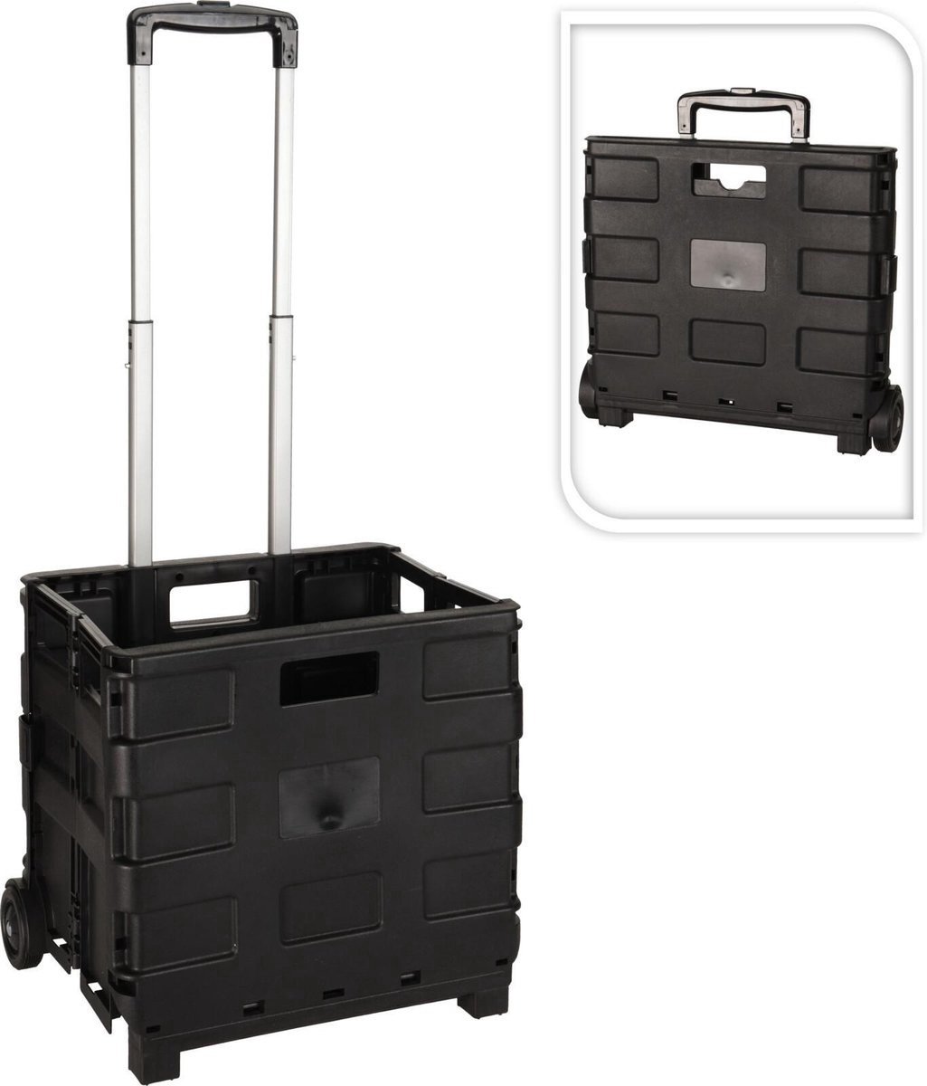 Trolley Met Krat - Zwart