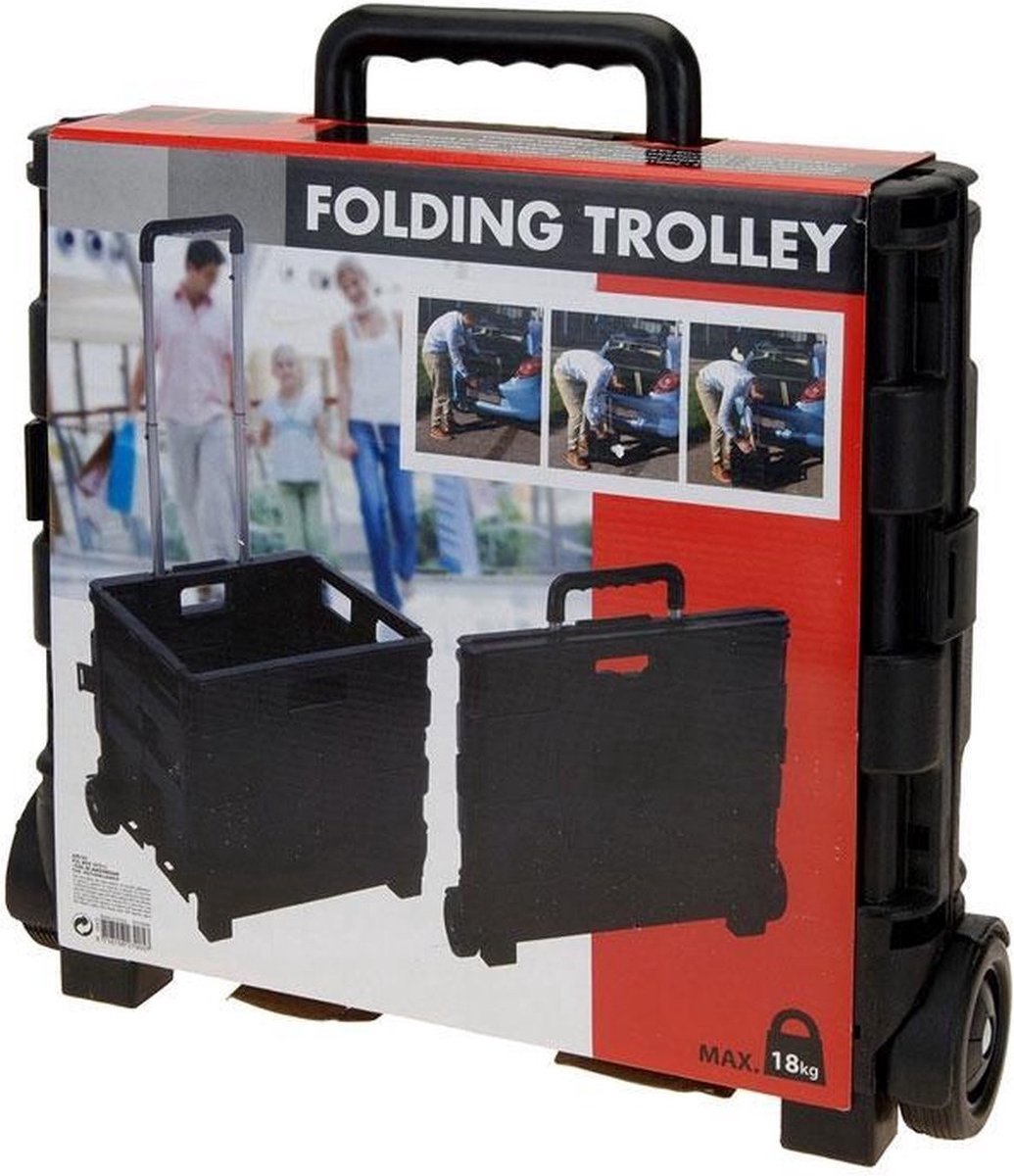 Trolley Met Krat - Zwart