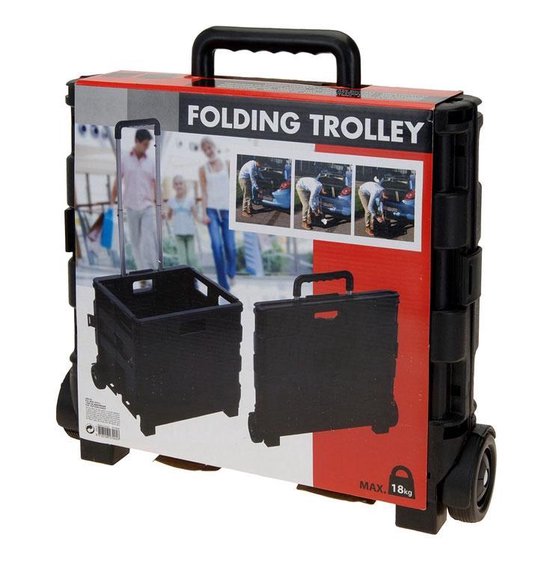 Trolley Met Krat - Zwart