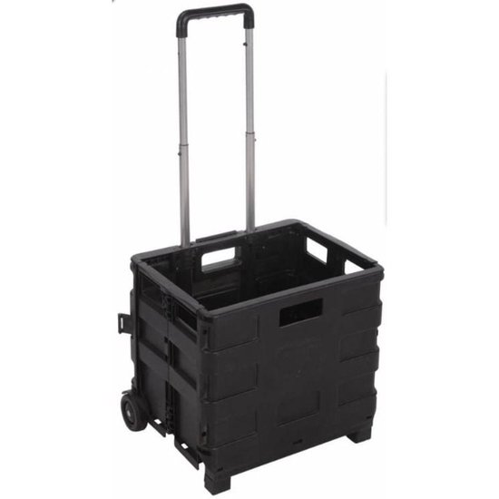 Trolley Met Krat - Zwart