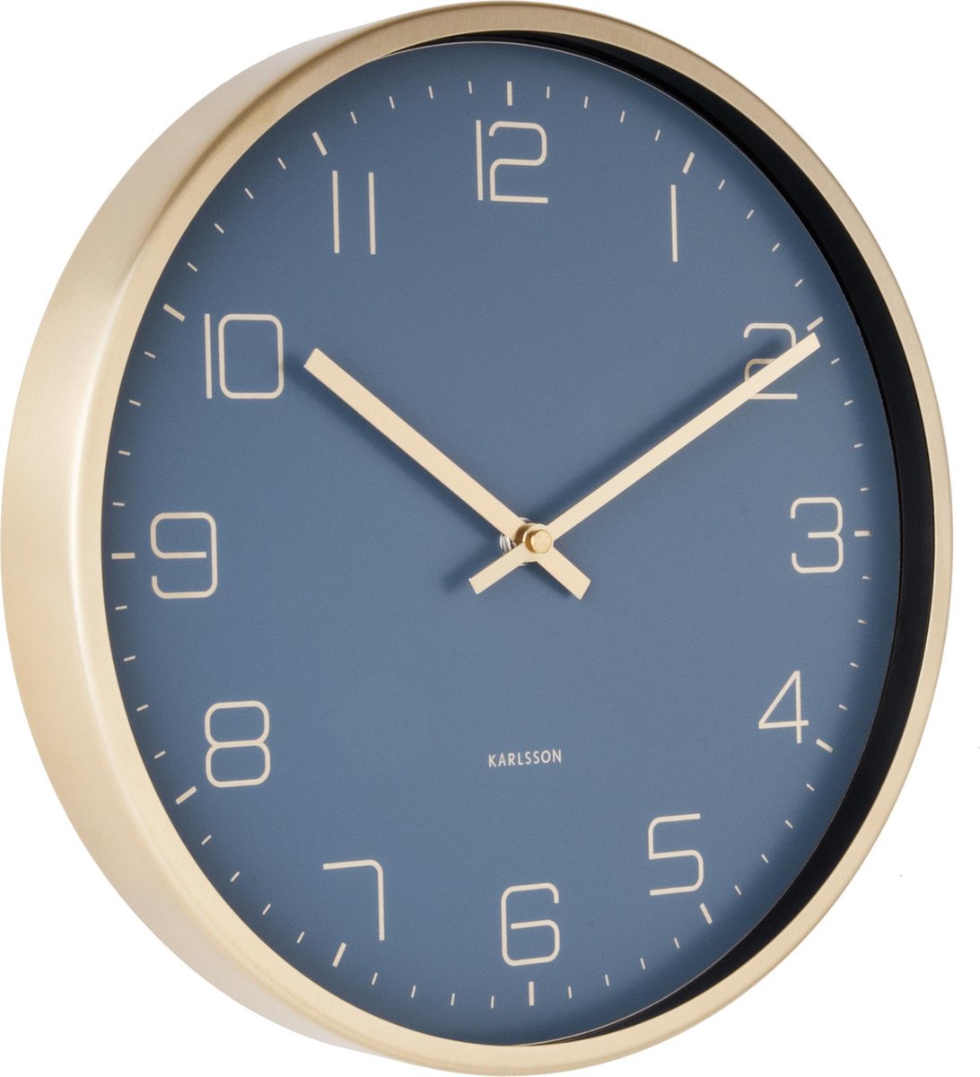 Karlsson Gold Elegance Wandklok Ø 30 cm - Blauw