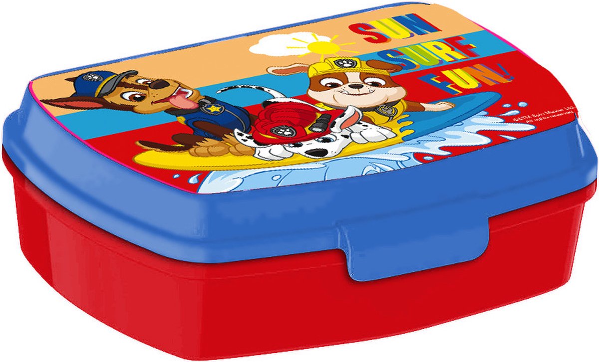 Nickelodeon lunchset Paw Patrol aluminium/rood 2 delig - Blauw