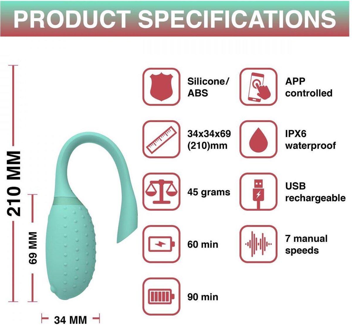 Magic Motion Bullet Vibrator Fugu - App controlled - Groen