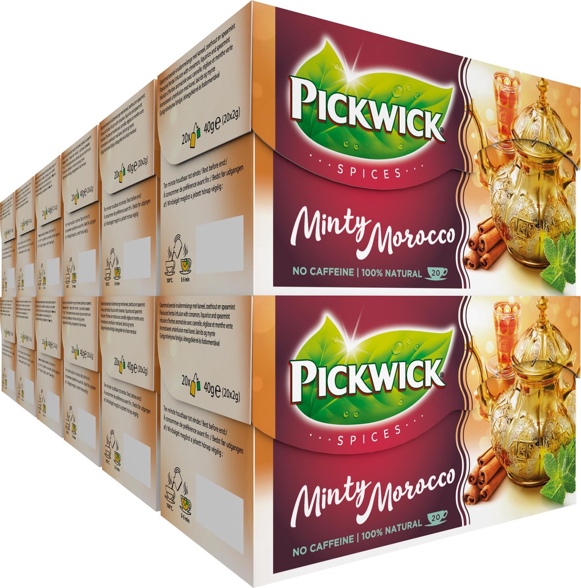 Pickwick - Spices Minty Morocco zwarte thee - 12x 20 zakjes