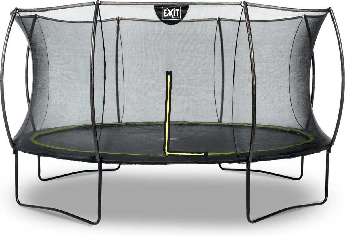 EXIT Toys Silhouette Trampoline Rond Met Veiligheidsnet - 427 Cm - - Zwart