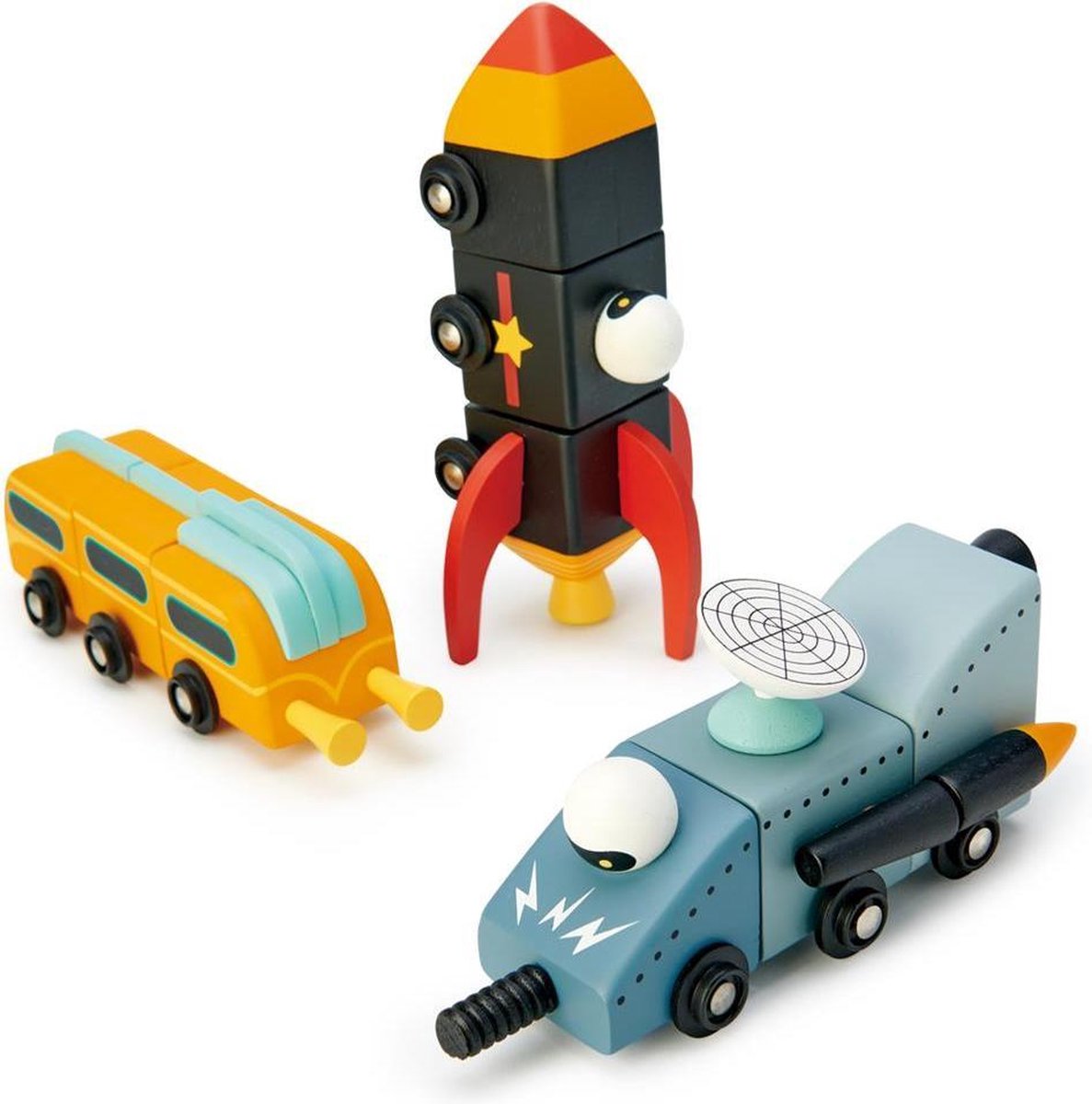 Tender Leaf Toys speelset Space Race junior hout 9 delig