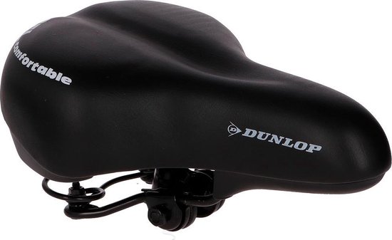 Dunlop Fietszadel - Gel - Voor Stads- En Toerfiets - - Zwart