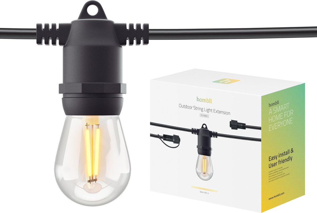 Hombli Outdoor Smart Light String 5 Extension - Zwart