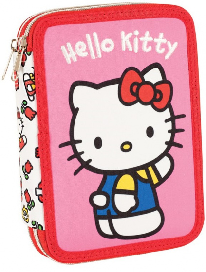 Hello Kitty etui junior 15 x 4 x 18 cm polyester 27 delig - Roze