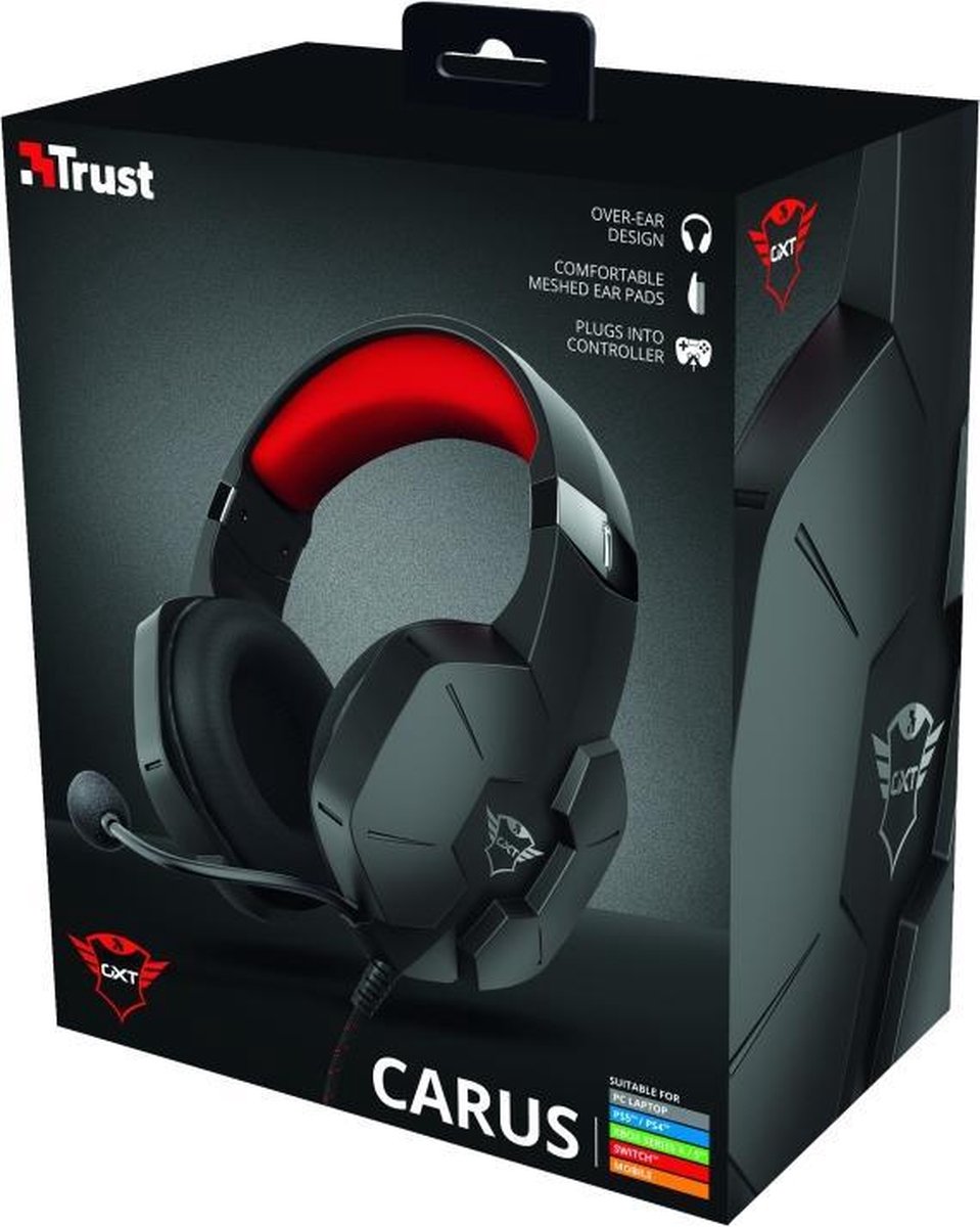 Trust GXT 323 Carus Bedrade Gaming Headset - Zwart
