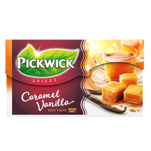 Pickwick - Spices Caramel Vanilla zwarte thee - 12x 20 zakjes