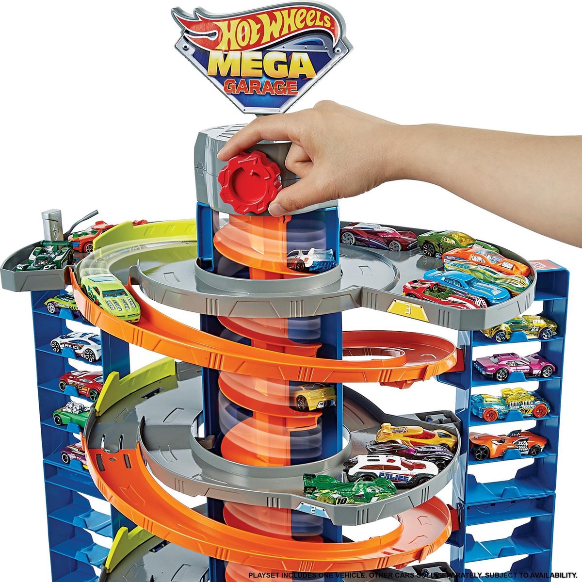 Hot Wheels speelset Mega Garage junior 70 cm 2 stuks
