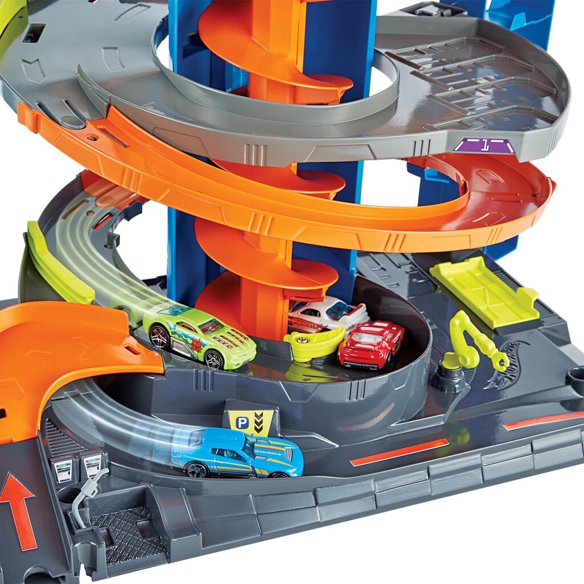 Hot Wheels speelset Mega Garage junior 70 cm 2 stuks