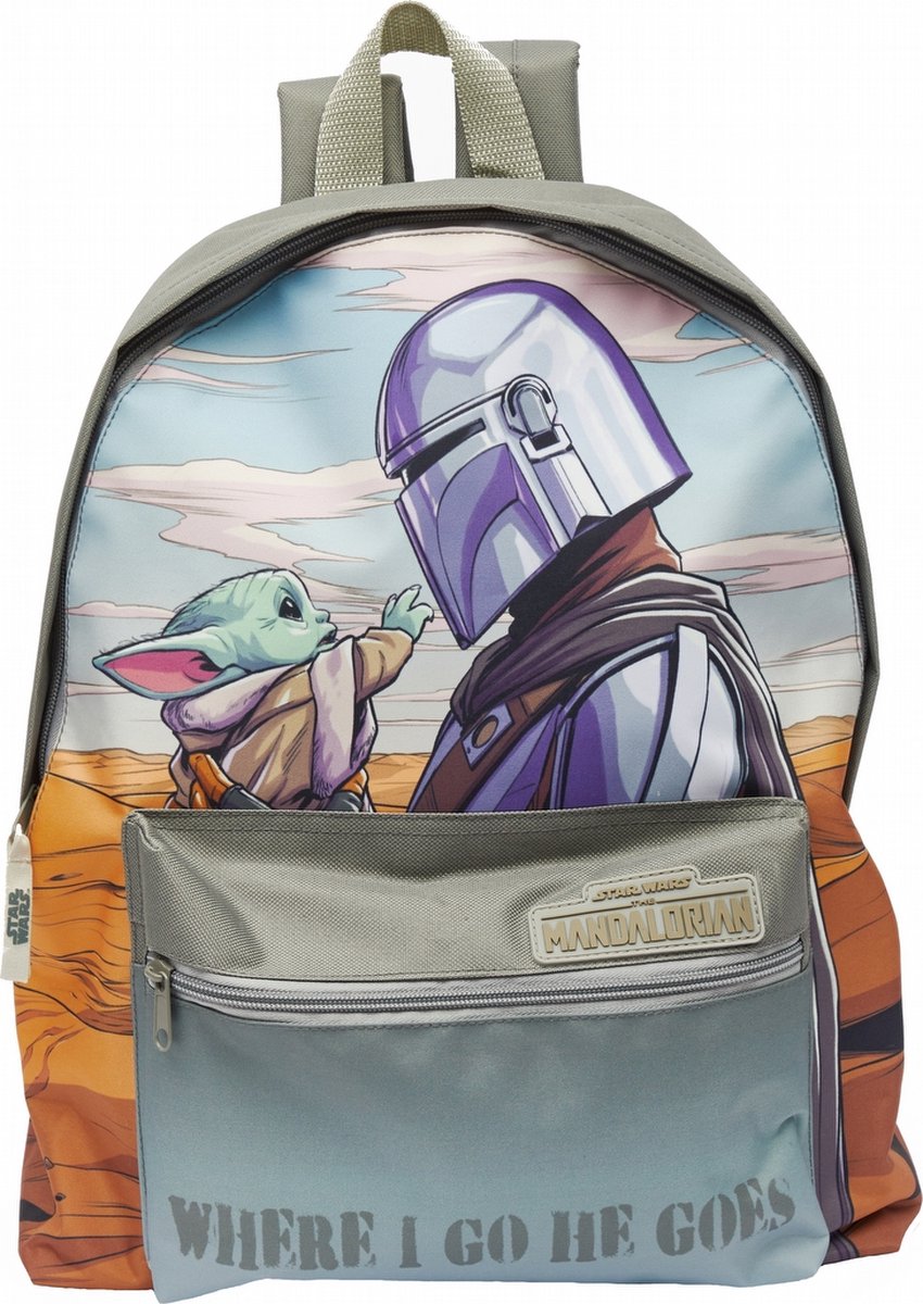 Disney rugzak Star Wars Mandalorian 16 liter polyester - Grijs