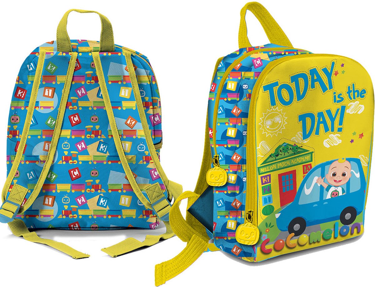 CoComelon rugzak junior 8 liter polyester/satijn groen/blauw